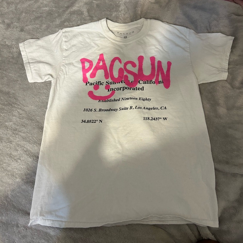 PacSun Cream Crewneck Tee
